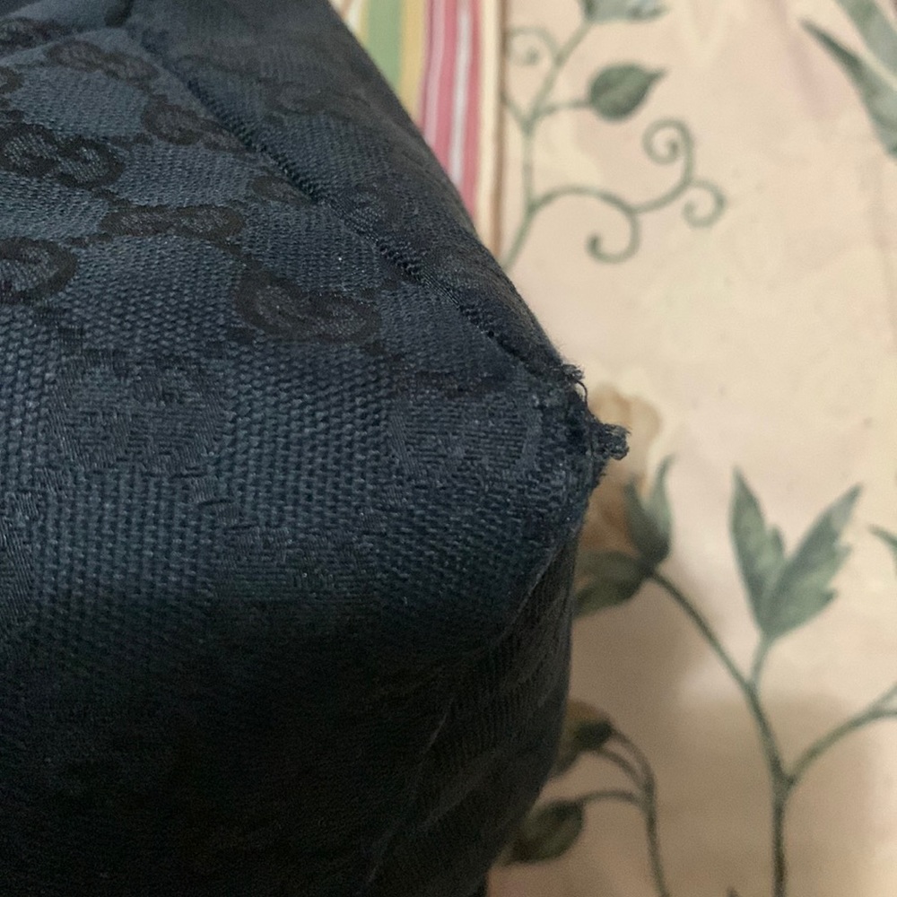 Gucci black fabric & leather trim hobo bag. OBO - Picture 10 of 12